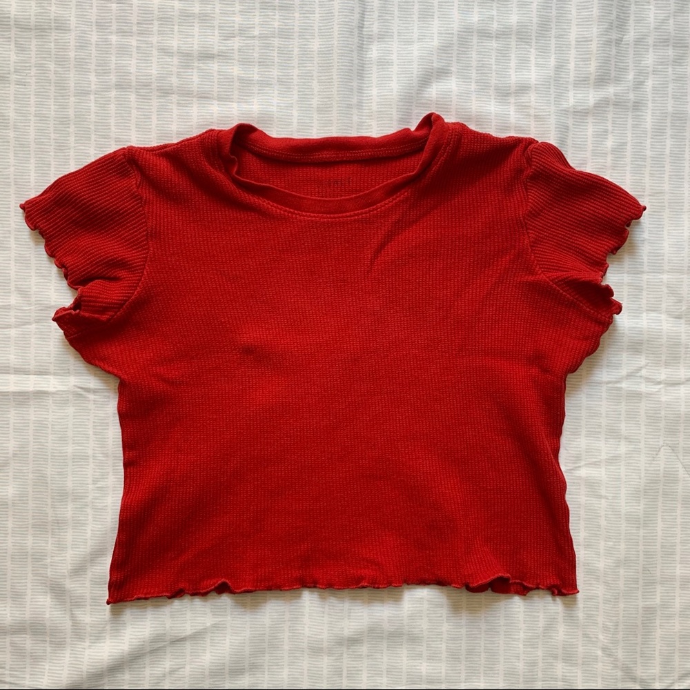 Brandy Melville red crop top